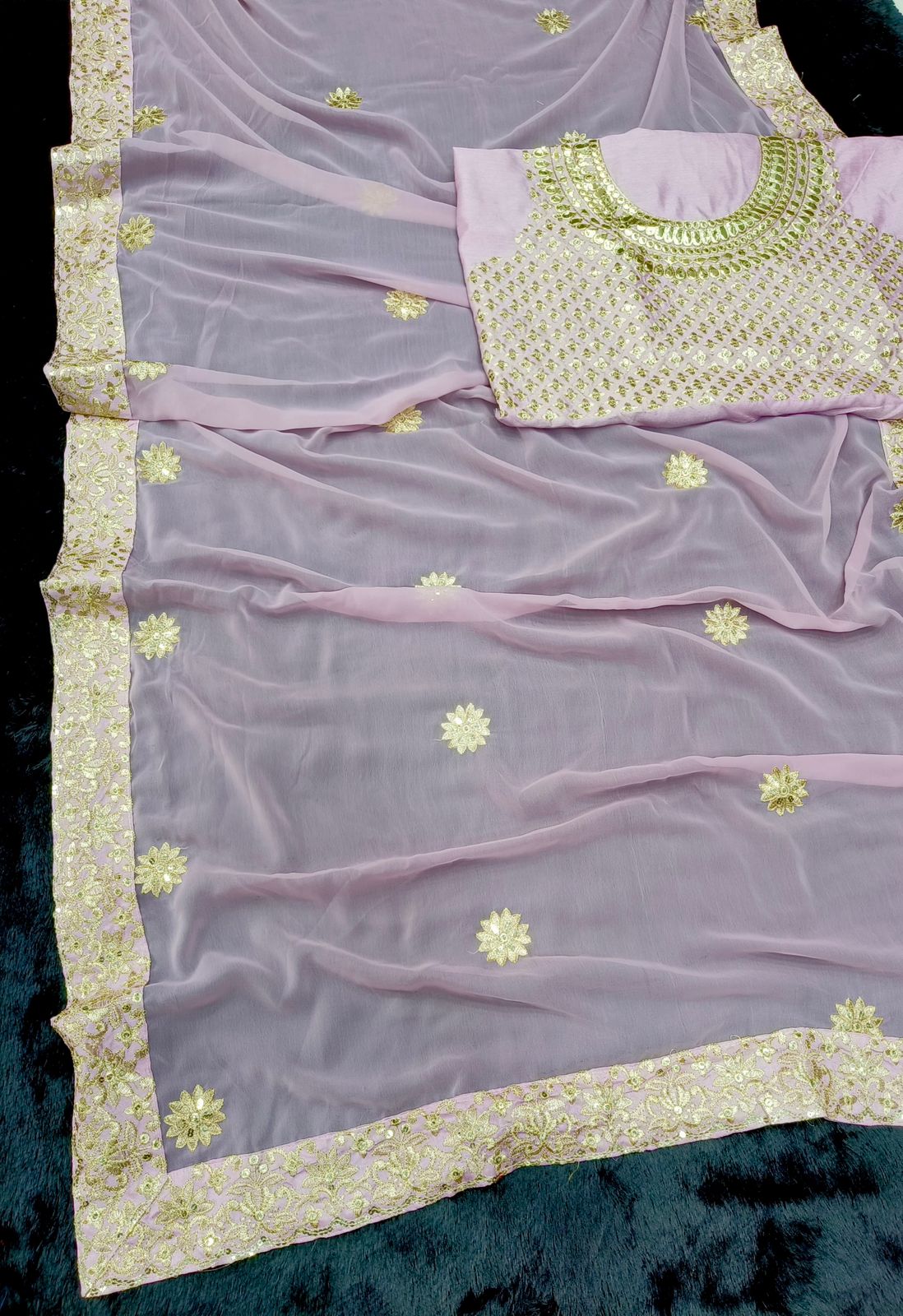 BT 383 Rashmika Mandanna Georgette Sarees Catalog